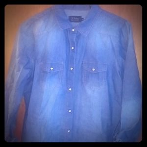 Blue Button Down Jeans Shirt
